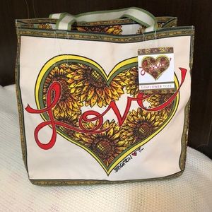 Brighton Sunflower canvas tote